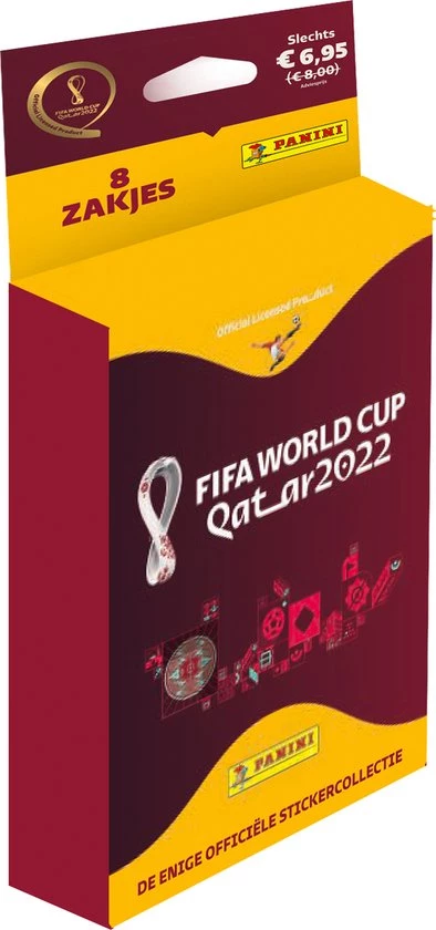 Panini FIFA World Cup Qatar 2022 - Eco Blisterpack - Voetbalplaatjes (8 Zakjes) 1 Panini FIFA World Cup Qatar 2022 - Eco Blisterpack - Voetbalplaatjes (8 Zakjes)