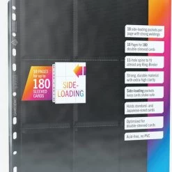 Gamegenic - Sideloading 18-Pocket Pages 10 Pcs Pack Black -trading-cards Winkel 540x840 1