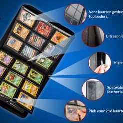 Gemloader Premium 3''X4'' Toploader Fit, Pokemon Kaarten Verzamelmap [216 Pockets] Blauw -trading-cards Winkel 550x374