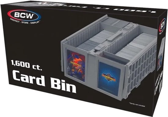BCW Premium 1600 Collectible Card Storage Bin Grey - Pokemon Box - Plastic - Verzamelkaarten 8 BCW Premium 1600 Collectible Card Storage Bin Grey - Pokemon Box - Plastic - Verzamelkaarten - Afbeelding 8
