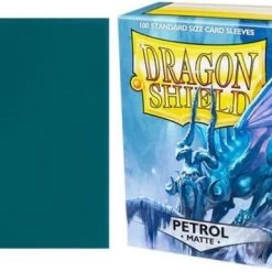 Asmodee 100 Hoesjes Dragon Shield MATTE Petrol Standaard Maat Card Sleeves