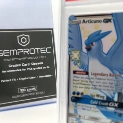 2x GemProtec PSA Graded Card Sleeves 100st - Perfect Fit Hoesjes Voor Geschikt Voor PSA En CGC Kaarten - Crystal Clear Heldere Beschermhoesjes - Sleeves Voor Je Graded Cards - Ook Geschikt Voor Semi-Rigid Card Holders - Resealable Triangle Sealing -trading-cards Winkel 550x412 20