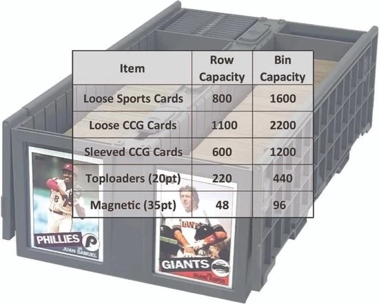 BCW Premium 1600 Collectible Card Storage Bin Grey - Pokemon Box - Plastic - Verzamelkaarten 7 BCW Premium 1600 Collectible Card Storage Bin Grey - Pokemon Box - Plastic - Verzamelkaarten - Afbeelding 7