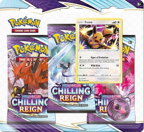 Pok?mon Pok Mon Sword & Shield Chilling Reign 3BoosterBlister - Eevee - Pok Mon Kaarten 1 Pok?mon Pok Mon Sword & Shield Chilling Reign 3BoosterBlister - Eevee - Pok Mon Kaarten