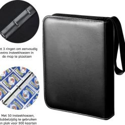 Lapi Toys Pokémon Verzamelmap - Pokemon Map - Map Voor 900 Kaarten - 50 Pagina’s - Pokémon Kaarten Album - 9 Pocket - Map Voor Kaarten - Pokémon Binder - Card Sleeves - Yu-Gi-Oh Map - Premium Kwaliteit - 9 Pocket Pages - Zwart - Celebrations -trading-cards Winkel 550x516 9