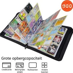 Lapi Toys Pokémon Verzamelmap - Pokemon Map - Map Voor 900 Kaarten - 50 Pagina’s - Pokémon Kaarten Album - 9 Pocket - Map Voor Kaarten - Pokémon Binder - Card Sleeves - Yu-Gi-Oh Map - Premium Kwaliteit - 9 Pocket Pages - Zwart - Celebrations -trading-cards Winkel 550x541 5