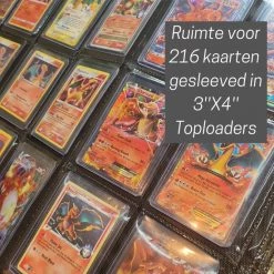 Gemloader Premium 3''X4'' Toploader Fit, Pokemon Kaarten Verzamelmap [216 Pockets] Blauw -trading-cards Winkel 550x550 118