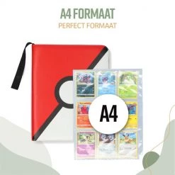 NAPI Verzamelmap Geschikt Voor Pok Mon - Map Voor 900 Kaarten - 50 Pagina S - 9 Pocket - A4 Formaat - Premium Kwaliteit - Rood - Box - Binder -trading-cards Winkel 550x550 17
