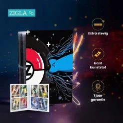 ZIGLA Verzamelmap Geschikt Voor Pok Mon - Verzamelalbum Voor 240 Kaarten - 4 Pocket - A5 Formaat - 50 Pagina's - Kaartenmap -trading-cards Winkel 550x550 3