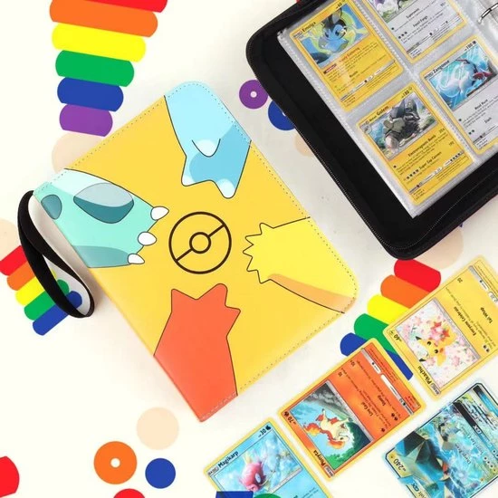 NAPI Verzamelmap Geschikt Voor Pok Mon - Map Voor 400 Kaarten - 50 Pagina S - 4 Pocket - Premium Kwaliteit - Geel - Box - Binder 7 NAPI Verzamelmap Geschikt Voor Pok Mon - Map Voor 400 Kaarten - 50 Pagina S - 4 Pocket - Premium Kwaliteit - Geel - Box - Binder - Afbeelding 7