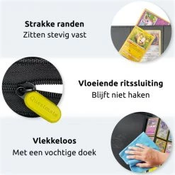 Questmate® Verzamelmap Geschikt Voor Pokémon - Map Voor 360 Kaarten - Met 3x Sideloader Beschermhoesjes - 9 Pocket / Vakken - Binder Met Ritssluiting - Vuil En Waterafstotend Portfolio -trading-cards Winkel 550x550 53