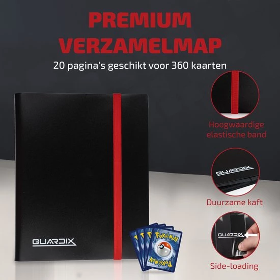 GuardiX Pokemon Verzamelmap - Verzamelmap A4 - Pok Mon Map Voor Kaarten - 9 Pocket Binder - Zwart 3 GuardiX Pokemon Verzamelmap - Verzamelmap A4 - Pok Mon Map Voor Kaarten - 9 Pocket Binder - Zwart - Afbeelding 3