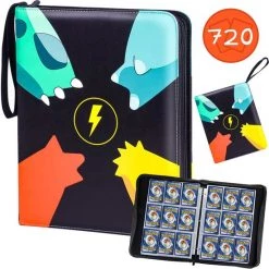 Lapi Toys Pokémon Verzamelmap - Pokemon Map - Map Voor 720 Kaarten - 40 Pagina’s - Pokémon Kaarten Album - 9 Pocket - Map Voor Kaarten - Pokémon Binder - Card Sleeves - Premium Kwaliteit - 9 Pocket Pages - Zwart - Celebrations