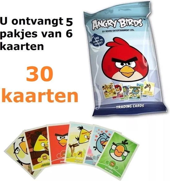 Trading Cards Angry Birds - 6 Kaarten - Mogoda- Rovio - 5 Pakjes (30 Kaarten) 1 Trading Cards Angry Birds - 6 Kaarten - Mogoda- Rovio - 5 Pakjes (30 Kaarten)