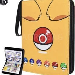 No Label Yousupply Verzamelmap Geschikt Voor Pok Mon - Map Voor 400 Kaarten - 50 Pagina S - 4 Pocket - Premium Kwaliteit - Geel - Box - Binder