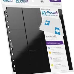 Ultimate Guard 24-Pocket QuadRow Pages Side-Loading Black (10) -trading-cards Winkel 550x611