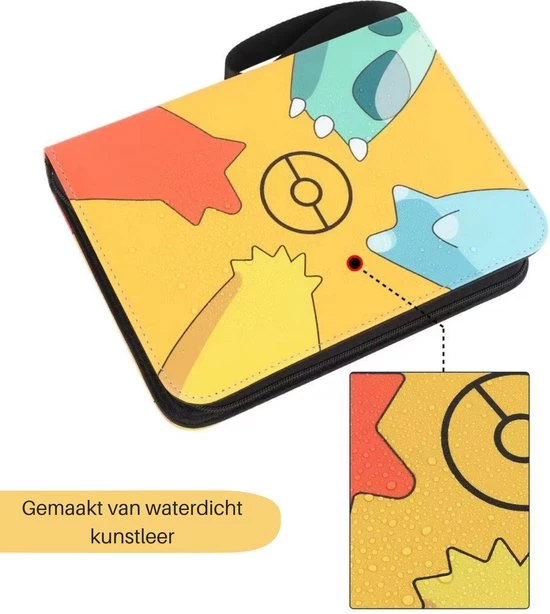 NAPI Verzamelmap Geschikt Voor Pok Mon - Map Voor 400 Kaarten - 50 Pagina S - 4 Pocket - Premium Kwaliteit - Geel - Box - Binder 5 NAPI Verzamelmap Geschikt Voor Pok Mon - Map Voor 400 Kaarten - 50 Pagina S - 4 Pocket - Premium Kwaliteit - Geel - Box - Binder - Afbeelding 5