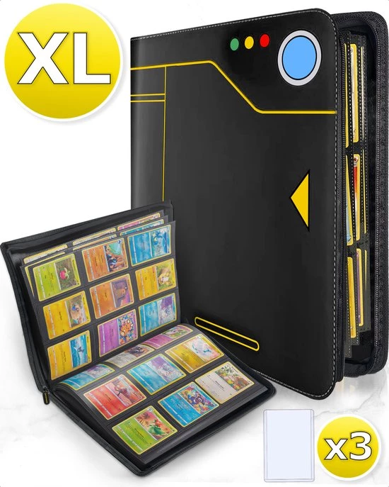 Questmate® Verzamelmap Geschikt Voor Pokémon - Map Voor 360 Kaarten - Met 3x Sideloader Beschermhoesjes - 9 Pocket / Vakken Pokédex - Binder Met Ritssluiting - Vuil En Waterafstotend Portfolio 1 Questmate® Verzamelmap Geschikt Voor Pokémon - Map Voor 360 Kaarten - Met 3x Sideloader Beschermhoesjes - 9 Pocket / Vakken Pokédex - Binder Met Ritssluiting - Vuil En Waterafstotend Portfolio
