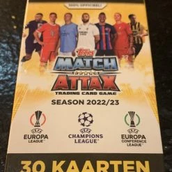 Topps Fifa Match Attax Seizoen 2022-2023 ECO BOX- 30 Kaarten En 1 Gold Limited Kaart