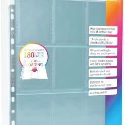 Gamegenic Toploading Ultrasonic 9-Pocket Pages Pack (10 Pagina Per Pack)